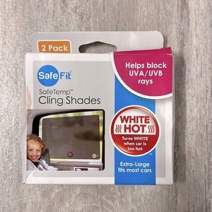 Safe Fit Safety Cling Shades- 2Pk- NWT
